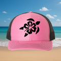 Women's Hibiscus Honu Embroidered Trucker Hat